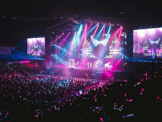 “Joyful Christmas party celebration with festive decorations, lights, and happy guests”